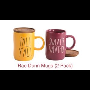 Rae Dunn Sweater Weather Fall Y’all Autumn 2 Pack Mug Set